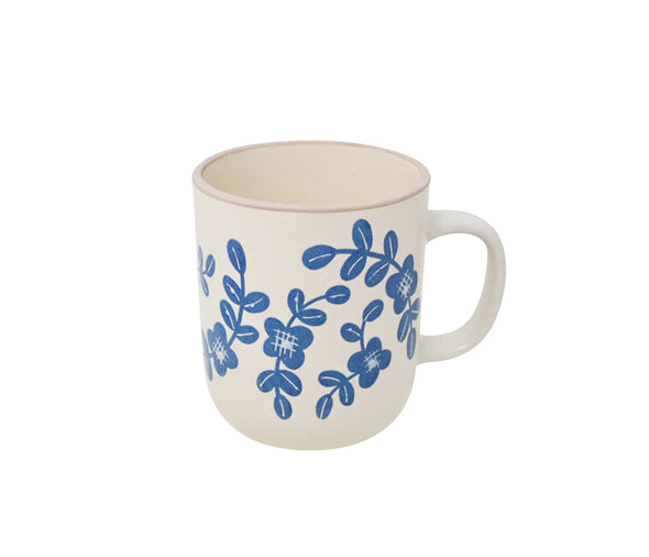 Tasse fleurs bleues