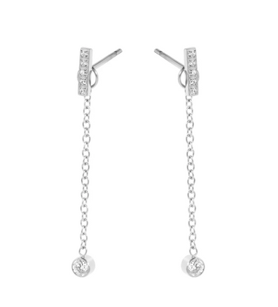 Boucles d'oreille Infinity Chain argent