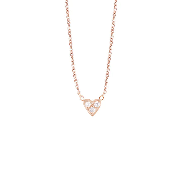 Collier Coeur Juliette rose