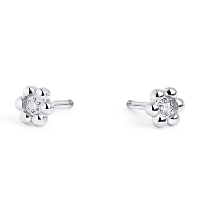 Boucles d'oreille Clous Lova Fleur argent