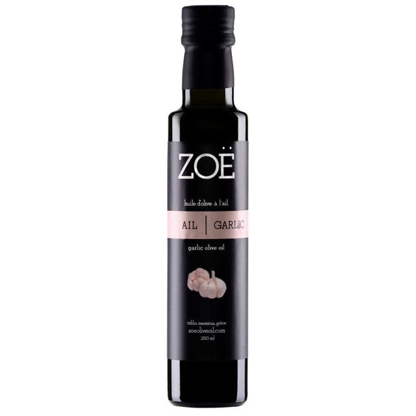 Huile d'olive infusée à l'ail 250 ml | Zoé | La Maison du Bleuet