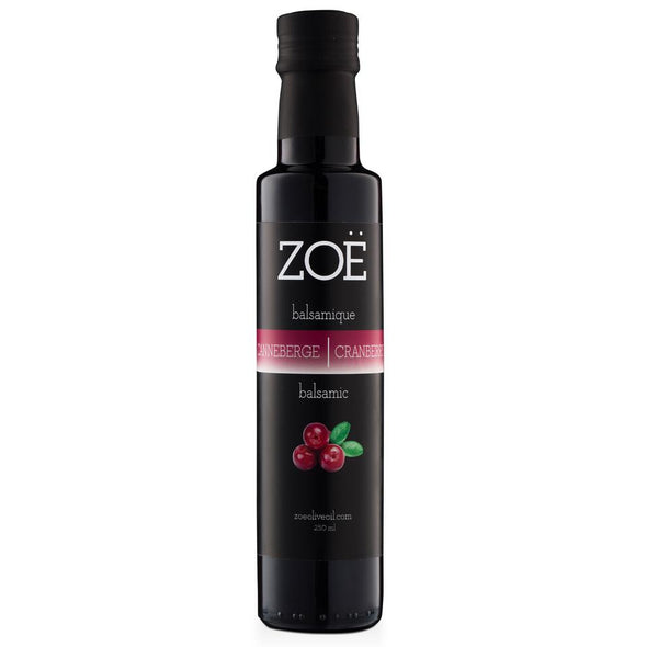 Vinaigre balsamique infusé à la canneberge 250 ml | Zoé | La Maison du Bleuet