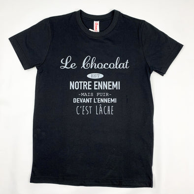 T-shirt humoristique unisexe Chocolat est un ennemi